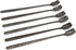 6 PCs Stainless Steel Mixing Spoon with Black Finish - Stirrer Spoon with Shovel-Shaped Head for Coffee, Ice Tea, Soft Drink, Cocktail, Length 6-1/32-Inch (15.3 cm)