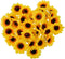 HUIANER Artificial Sunflower Heads, 30PCS 2.8" Fake Simulation Sunflower Head for Wedding Home Party Cake Decoration