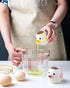 LuoCoCo Cute Egg Separator, Ceramics Vomiting Chicken Egg Yolk White Separator, Kitchen Gadget Baking Tool (Yellow)