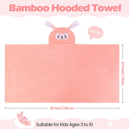 3 27.5 50 Inch 3-10 Moukeren Pcs Hooded Towel for Kids x Large Toddler Baby Bath Towel Coral Fleece Soft Absorbent Kids