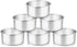 TeamFar 4 Inch Cake Pan Set - 6 Pcs Layer Baking Round Cake Pans, Stainless Steel, Healthy & Sturdy