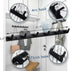 Wall Mounted Coat Racks with 6 Hooks, Modern Black Hanging Holder Towel Rack for Clothes Entryway Bathroom