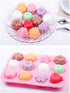 homEdge Food Grade Silicone Flowers Molds, Baking Pan with Flowers and Heart Shape Non-Stick 3-Pack Silicone Molds for Chocolate, Candy, Jelly, Ice Cube, Muffin (Pink, Blue and Green) by homEdge