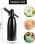 1L 8 CO2 Soda Siphon, Carbonated Water Machine, Soda Maker, Portable Aluminium Sparkling Water Maker for Home Bar
