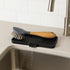9"x3.5") Happitasa Silicone Soap Dish Tray and Sponge Holder with Drain Chute, Rectangular, Kitchen and Bathroom Sink