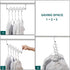 Meetu Magic Cloth Hanger, Space Saving Metal Closet Organizer for Wardrobe Organization (Pack of 4)