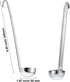meekoo 3 Pieces Stainless Steel Ladle, Soup Handle Ladle with Pouring Rim for Kitchen Cooking (1 oz)