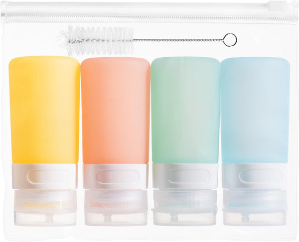 MICEBAY Condiment Squeeze Bottles for Sauces, 2-oz Mini Silicone Salad Dressing Container