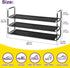 XSBAIHUO 3-Tier Closet, 30cm(D) 92cm(W) 55cm(H) (3-Tier Shoe Rack - Non-Woven Stackable Shoe Shelves for Entryway