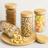 4 Pack 24oz TBWIND Glass Jars with Bamboo Lids, Spoons, Airtight Overnight Oats Containers, Wide Mouth Mason Jars, Food