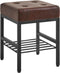 IBUYKE Square 16.34 inches Stool with Adjustable Feet and Storage Space, Footrest