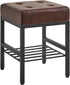 IBUYKE Square 16.34 inches Stool with Adjustable Feet and Storage Space, Footrest