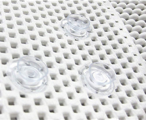 Deluxe Bathtub Mat Non Slip, Soft Foam Bath Mats for Bathroom Tub with Drain Holes, 36” X 17” - Black