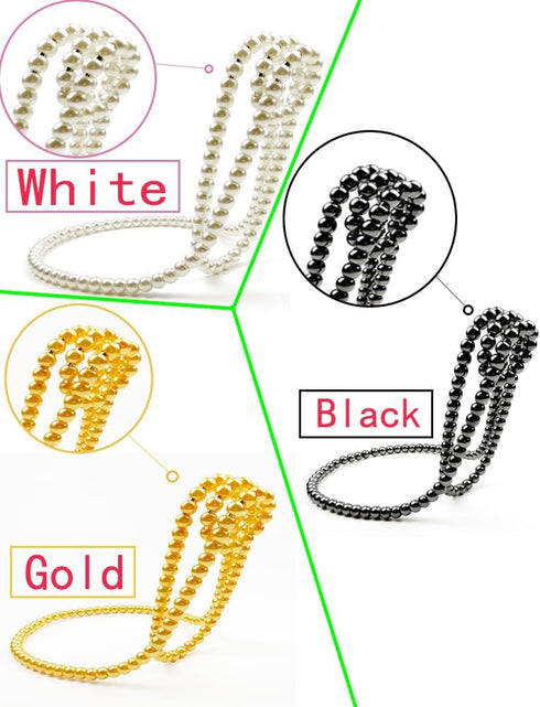 STANDOUTELROAL (White) Artificial Pearl Necklace Floating Wine Rack, Metal Wine Bottle Holder, Wine Bottle Stand