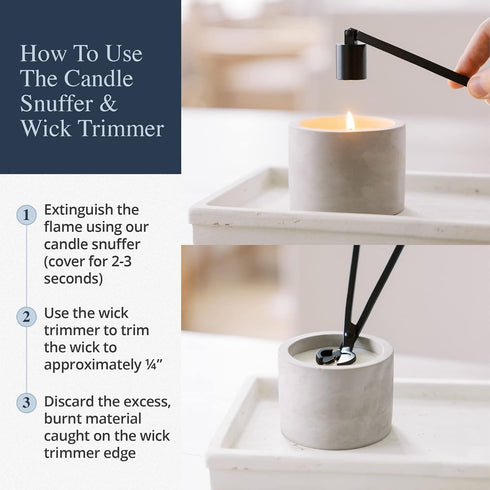 Candle Wick Trimmer and Snuffer Accessory Set – Choose Your Color