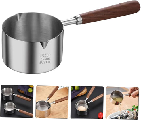 Small Oil Picnic Cookware Pot, Pouring Pot for Seasoning, Melting, and Cooking