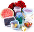 Pack of 12 Silicone Stretch Lids, BPA-Free Round and Square Food Covers, Microwave and Dishwasher Safe - White