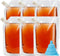Liquor Plastic Flasks, Concealable and Reusable Drinking Bags with Funnel (8OZ-6PCS)
