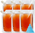 Liquor Plastic Flasks, Concealable and Reusable Drinking Bags with Funnel (8OZ-6PCS)