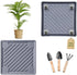 UoeRing 2 Pack-Square Plant Caddy with Hidden Wheels 11 Inch Heavy Duty Rolling