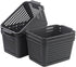 Sandmovie Gray Plastic Storage Baskets, Set of 6 Packs