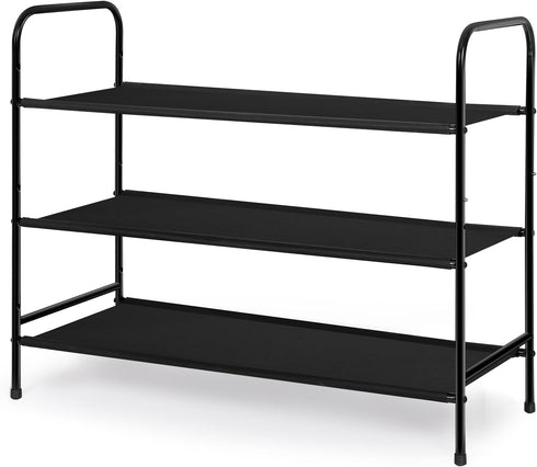 MAX Houser 3 Tier Free Standing Shoe Rack, Metal Shoe Storage Shelf