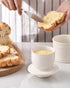XELA Ceramic Butter Dish - French Butter Crock With Water Line - Keeps Your Butter Fresh and Spreadable - Speckled