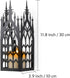 Holder,Set 2 AIM & GGKK Wall Candle Sconce of Gothic Cathedral Wall Sconce with Window Design,Black Metal Wall Mount
