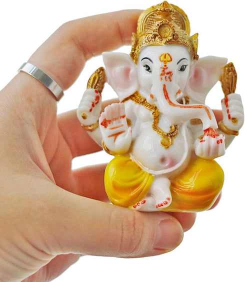 BangBangDa Indian Ganesh Idol Car Dashboard, Hindu Ganesha Statue for Yoga Zen Meditation Room Decor