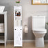 ShellKingdom Toilet Paper Holder Stand, Tall & Slim Bathroom Storage Cabinet, Freestanding
