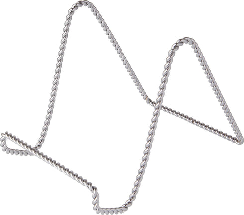Bard's Twisted Silver-toned Wire Easel Stand, 6" H x 5.5" W x 8" D