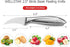 WELLSTAR 2.5 Inch Birds Beak Paring Knife, Sharp High Carbon Stainless Steel Curved Blade for Peeling