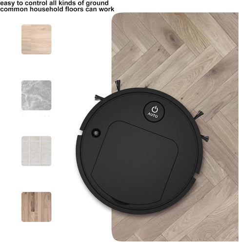 Robot Vacuum Cleaner, 4 in 1 Portable USB Rechargeable Mini Smart Sweeper with 450ml Large Capacity Dust Box