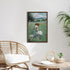16x24 Inches Framed Girl in Wildflower Meadow Wall Art Impressionist Oil Painting Print on Canvas, Pastoral Nature