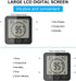 AOZBZ Digital Shower Wall Clock, Waterproof Touch Screen Timer with Alarm, Temperature Humidity Display, Suction Cup