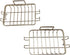 White Silver Soap Dish for Shower, 2 Pack Suction Cup Square Holder - 304 Stainless Steel Soap Saver
