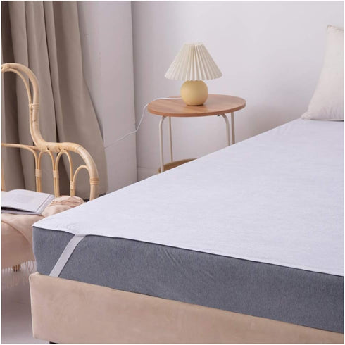 Mattress Topper Protector Pad, Waterproof Breathable Cotton Mattress Protector, Vinyl Free Hotel Quality (Full)