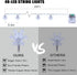 Christmas Snowflake String Lights, 20 FT 40 LED Warm White Battery Operated Fairy Lights with Remote Timer for Indoor