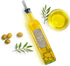 EHOMEA2Z Italian Glass Olive Oil Dispenser Bottle, 16 Oz, Stainless Steel Spout, Slight Green Tint