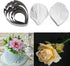 KALAIEN 5pcs Stainless Steel Peony Cutter, 2pcs Fondant Silicone Mold for Sugarcraft Flower Making