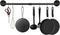 34.3 Inch Industrial Pipe Pot Bar Rack, 15 S Hooks, Rustic Iron Pots and Pans Hanging Rail, Wall Mounted Organizer,