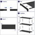 Kitsure 4-Tier Shoe Rack for Closet - Sturdy Organizer for Entryway, Holds up to 16 Pairs, Black Shoe Shelf
