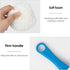 SHIDOW 3 Pieces Glassware Cleaning Brush Kit, Flexible Bottle Scourer for Wine Decanters, Goblets, Glasses (Blue Handle)