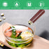 DOERDO Clear Glass Pot, Milk Pan with Wooden Handle, Breakfast Cooking Pot for Home Kitchen