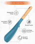 Cooking Spoon and Rice Scooper for Nonstick Cookware, Durable BPA-Free Matte Silicone, Wood Handle for Mixing