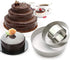 3 Tier Round Multilayer Anniversary Birthday Cake Baking Pans, Stainless Steel 3 Big Sizes Rings Set of 3