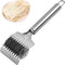 UpTuoLi Pasta Noodle Cutter, Stainless Steel Manual Noodle Lattice Roller Dough Cutter Pasta