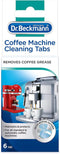 Dr. Beckmann Coffee Machine Cleaning Tabs, Removes Coffee Grease & Oil, 6 Tabs