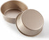 2Pcs Round Steel Mini Bread Cake Pan, 4 Inch Non-Stick Hamburger Bun Molds, Cheesecake Baking Mold for Kitchen Bakeware