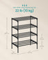 4-Tier Closet, 11.8 17.7 26 Inches, ULSA114BH01 SONGMICS Shoe Rack for Compact Metal Shoe Organizer Shelf for Entryway